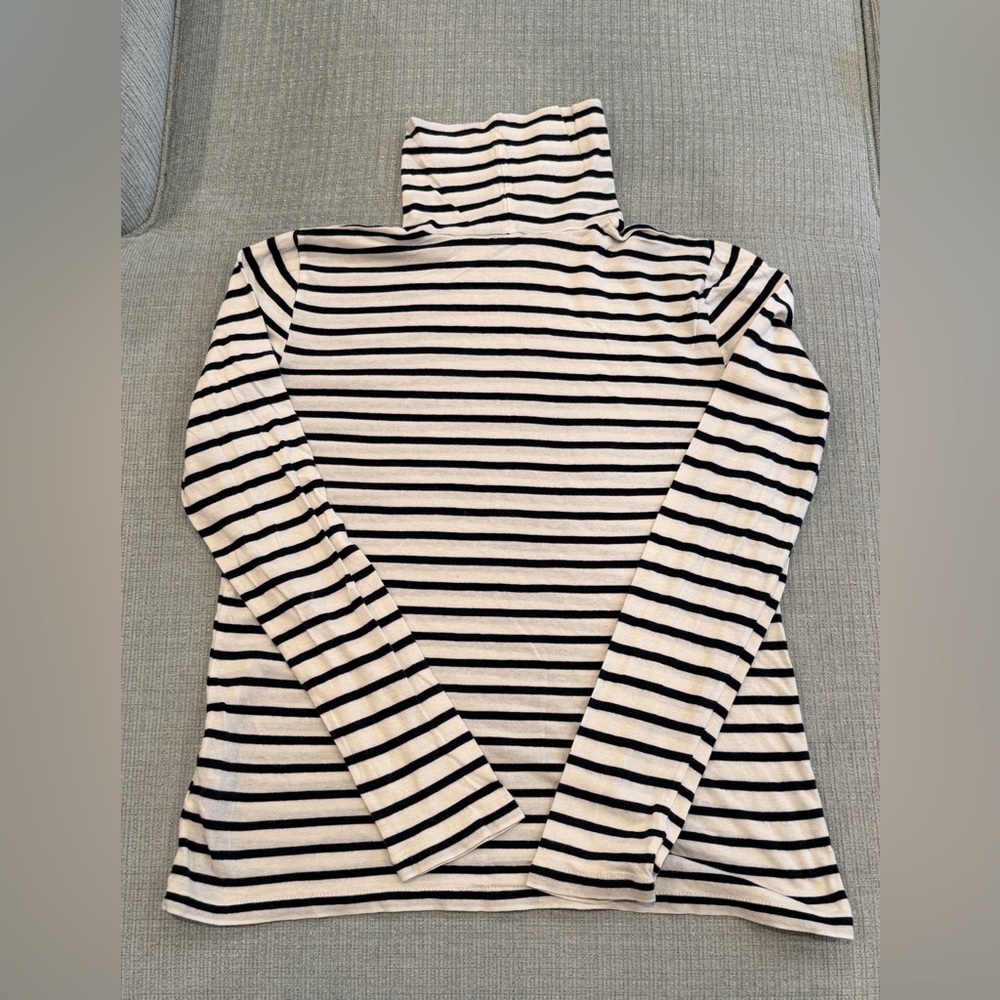 J. Crew Stripped Tissue Turtleneck - Picture 3 of 5
